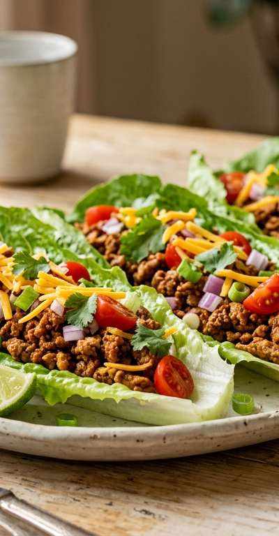 Turkey Taco Lettuce Boats