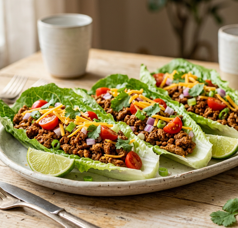 Turkey Taco Lettuce Boats