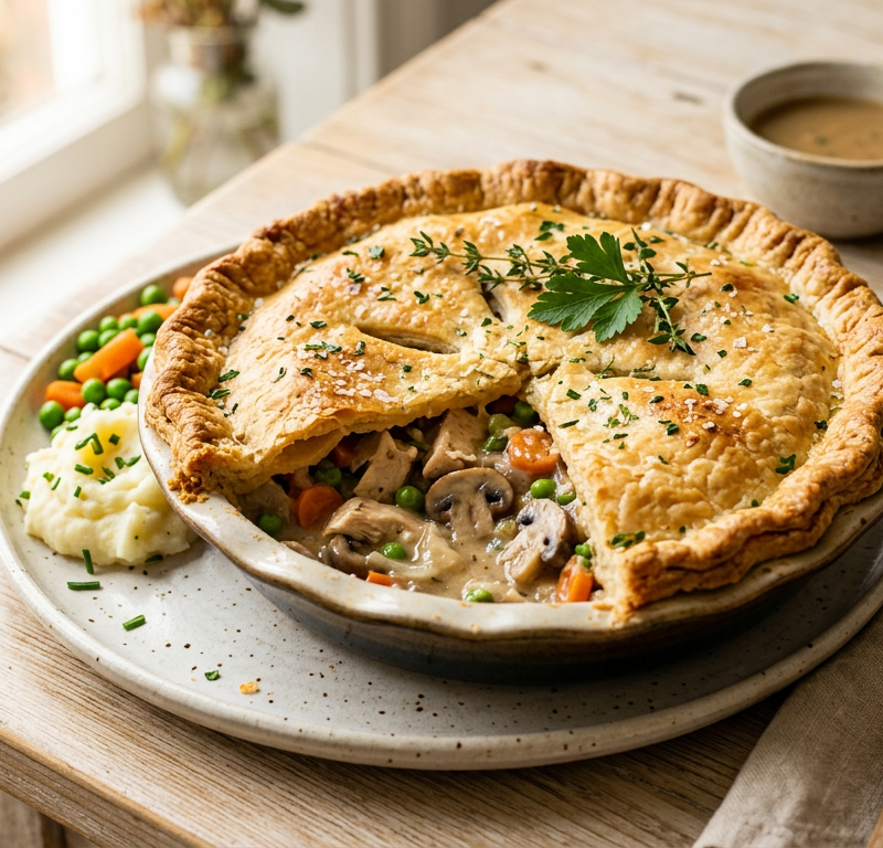 Gluten-Free Chicken and Mushroom Pie