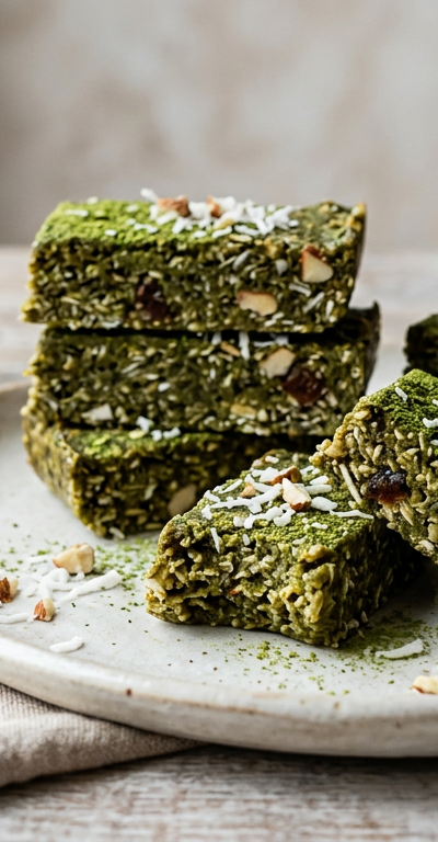 Matcha Coconut Energy Bars