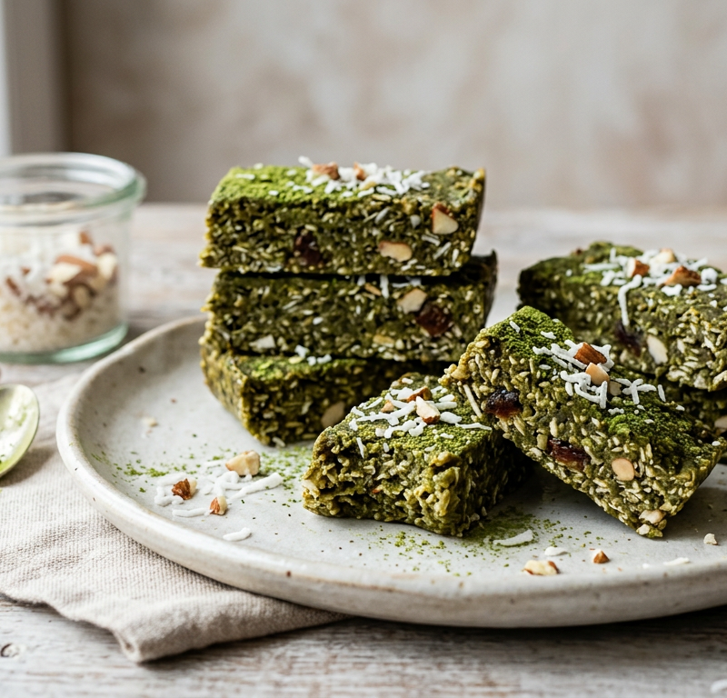 Matcha Coconut Energy Bars