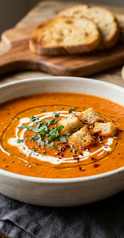 Roasted Tomato & Red Pepper Soup