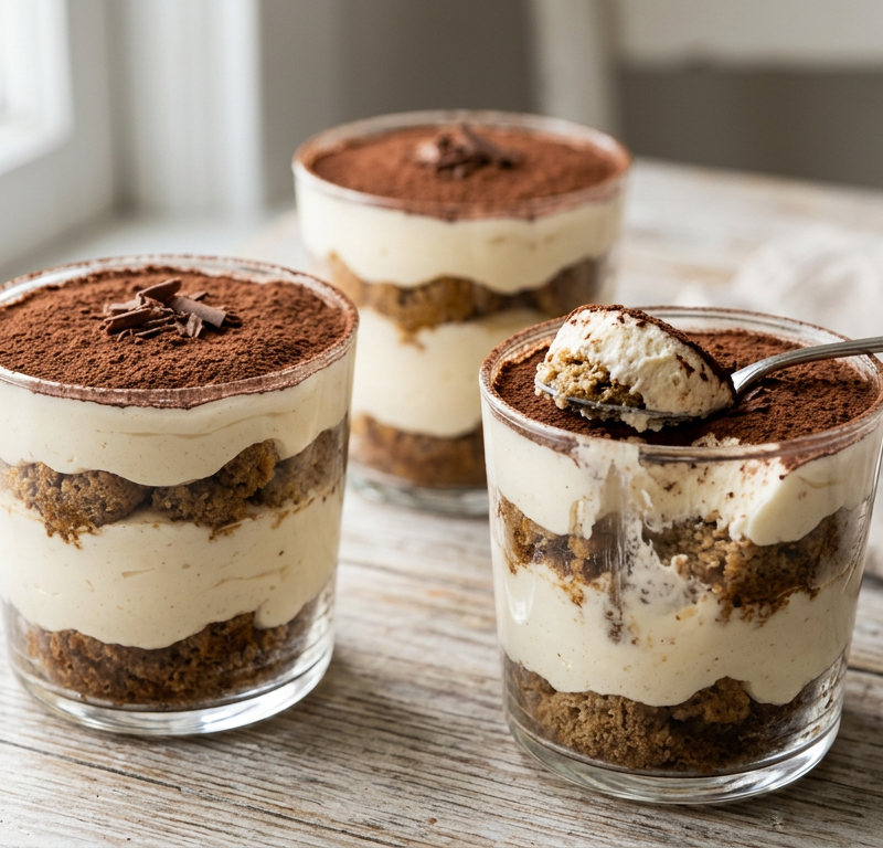 Keto Tiramisu Mousse Cups