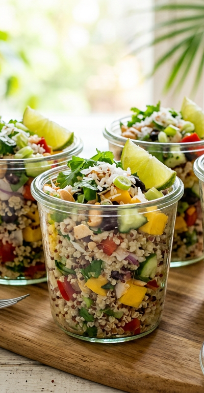 Coconut Lime Quinoa Salad Cups