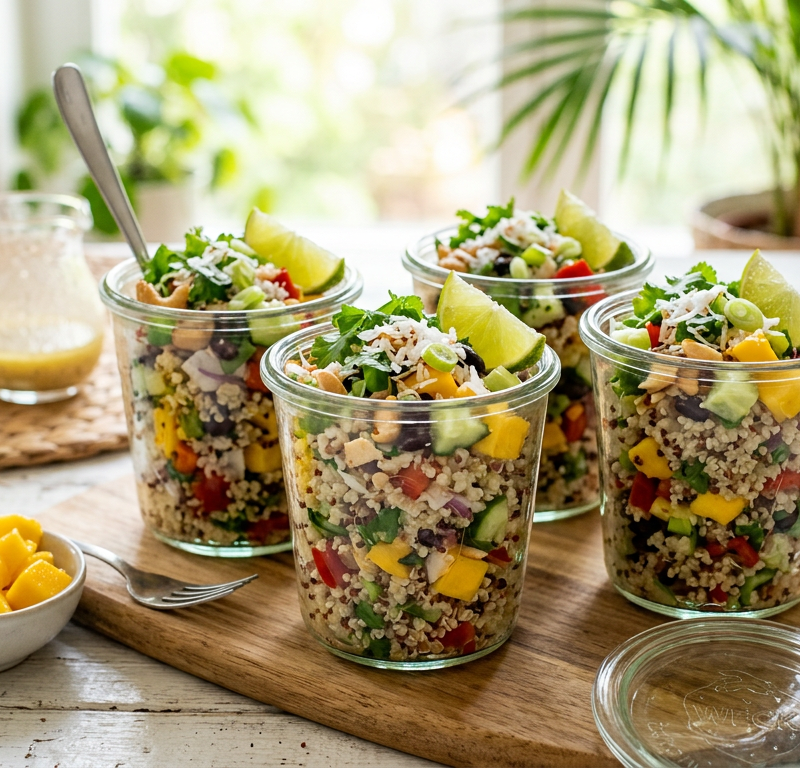 Coconut Lime Quinoa Salad Cups