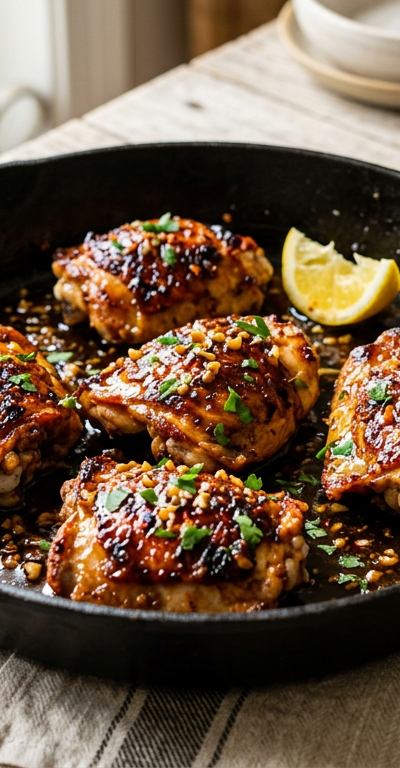 Honey Garlic Chicken Thighs