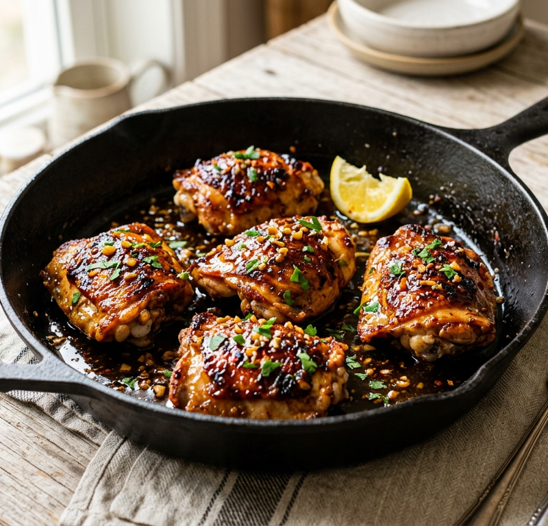 Honey Garlic Chicken Thighs