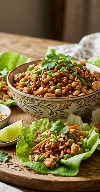 Asian Chicken Lettuce Wraps