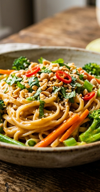 Peanut Butter Vegetable Noodle Stir-Fry