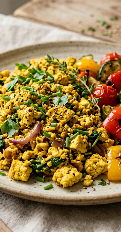 Tofu Scramble with Roasted Vegetables