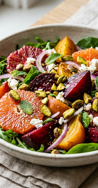 Roasted Beet & Citrus Salad with Pistachios