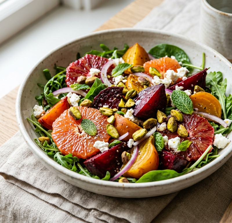 Roasted Beet & Citrus Salad with Pistachios