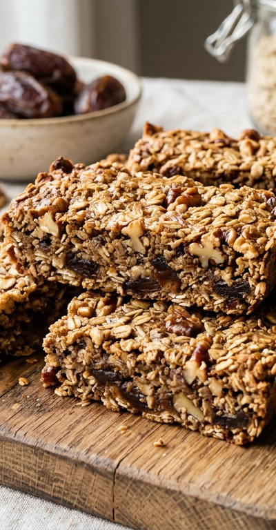 Toasted Oat & Date Breakfast Bars