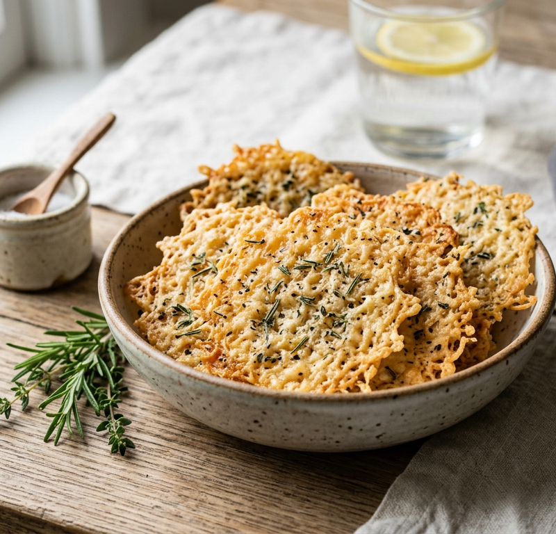 Savory Herb Parmesan Crisps