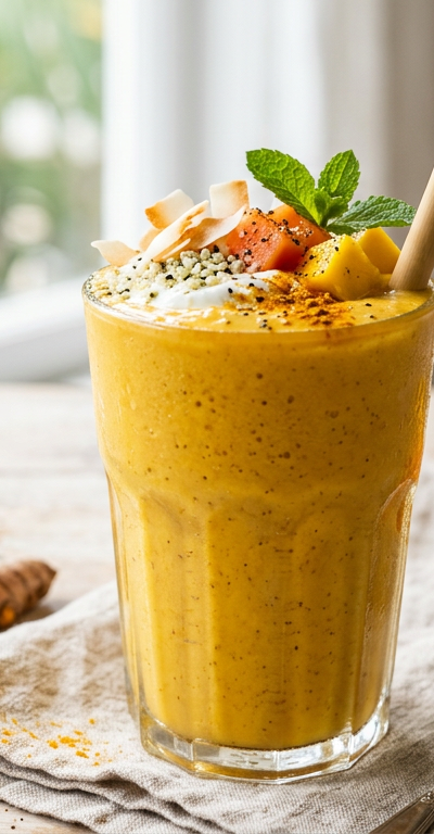 Papaya Turmeric Sunshine Smoothie