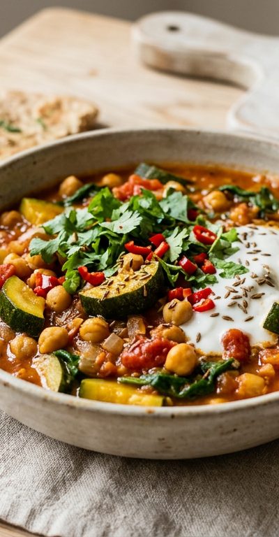 Zucchini and Chickpea Curry