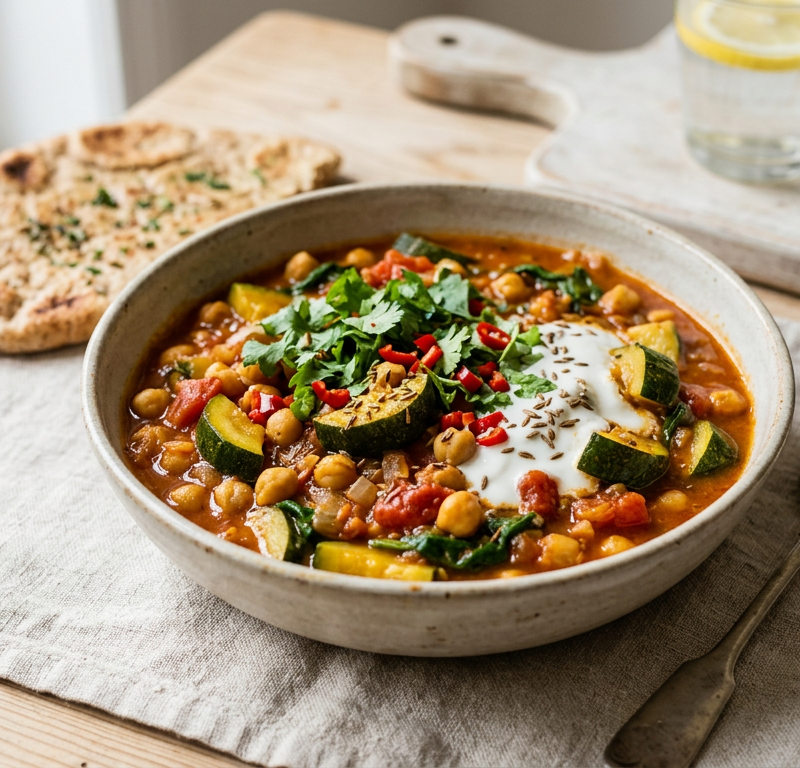 Zucchini and Chickpea Curry