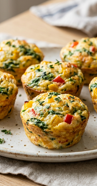Egg White Vegetable Muffins