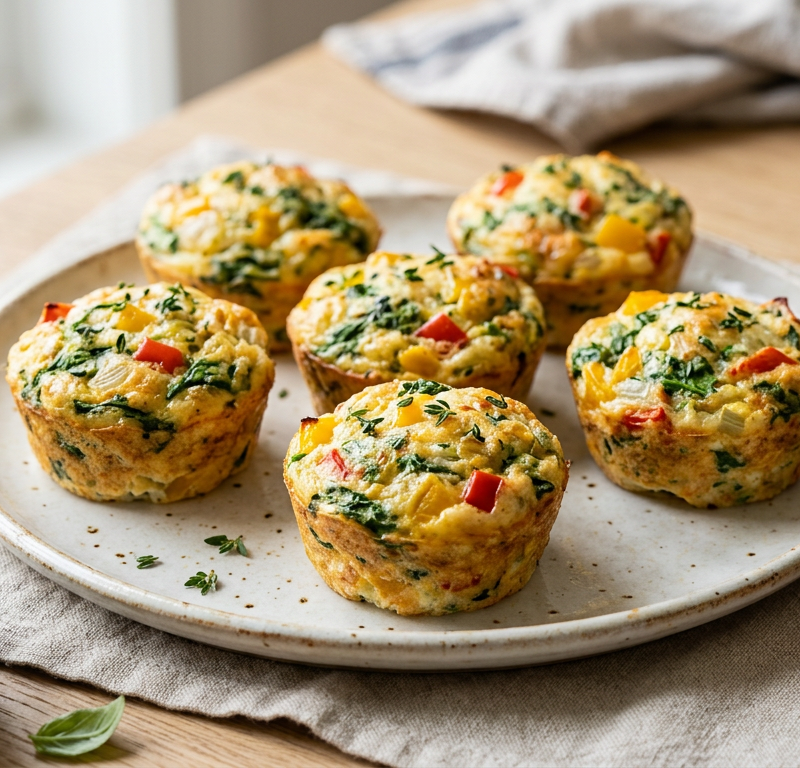 Egg White Vegetable Muffins