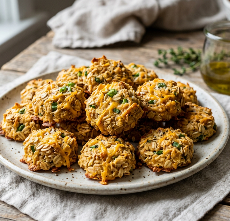 Savory Cheddar Oat Bites