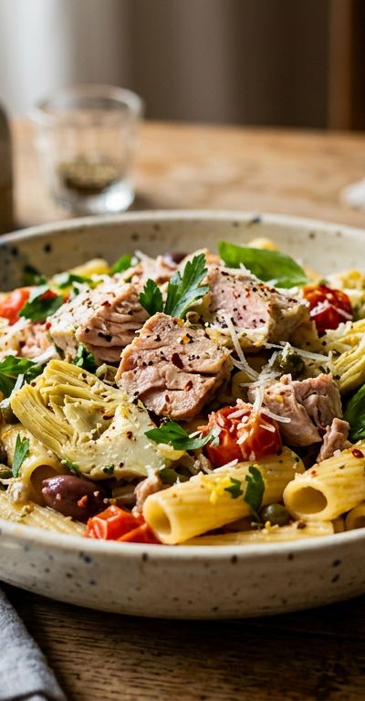 Tuna and Artichoke Pasta