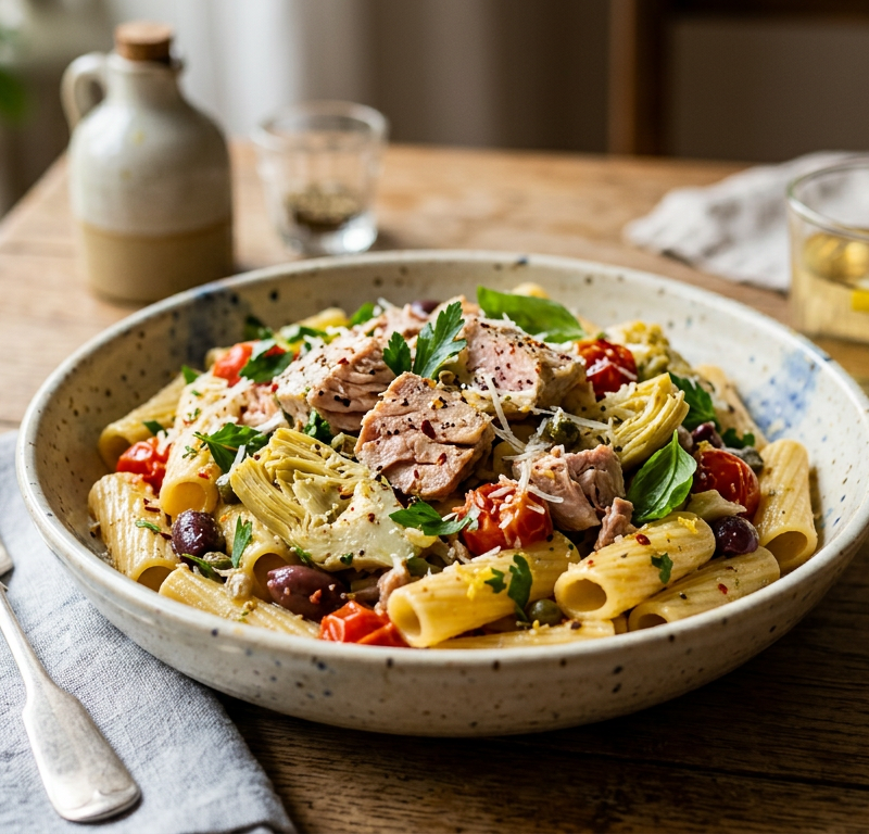 Tuna and Artichoke Pasta