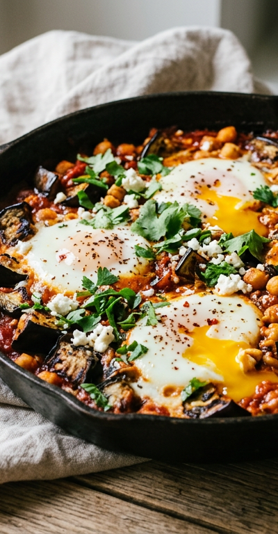 Roasted Eggplant & Chickpea Shakshuka