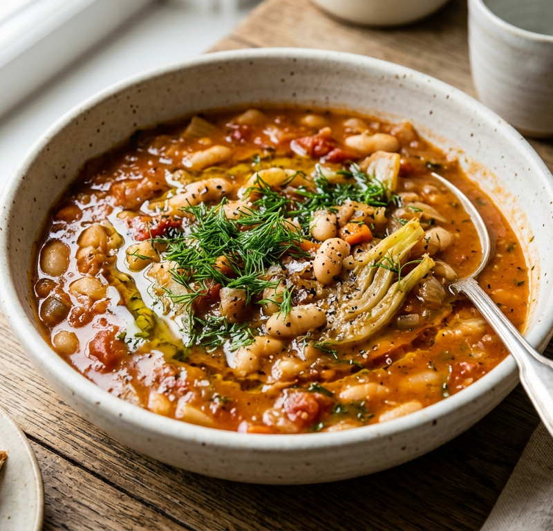Braised White Bean and Fennel Stew