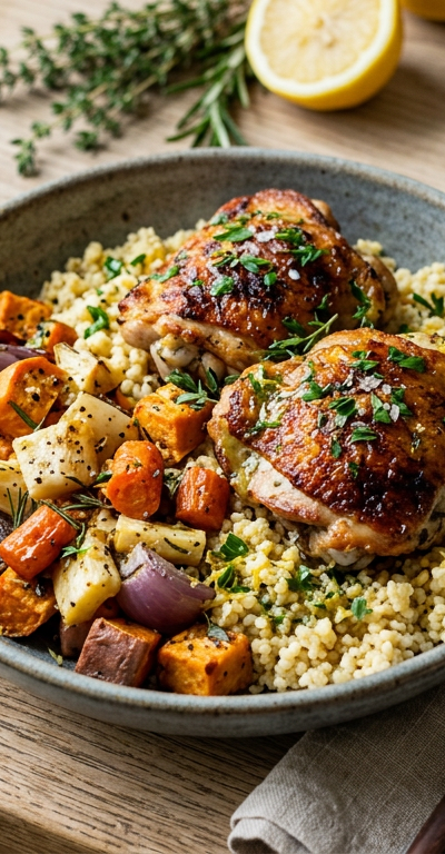 Herb-Roasted Chicken Thigh & Millet Bowl with Citrus Vinaigrette