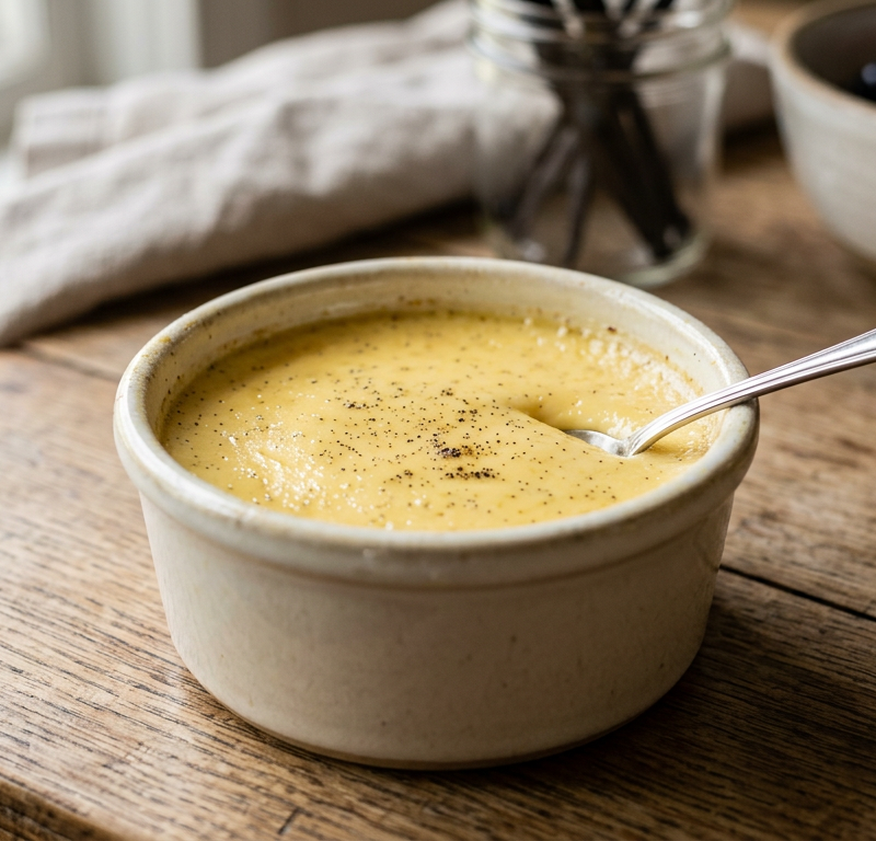 Pastured Egg Custard with Vanilla Bean