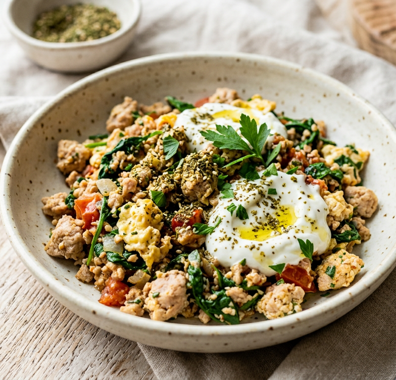 Za'atar Turkey & Egg Scramble