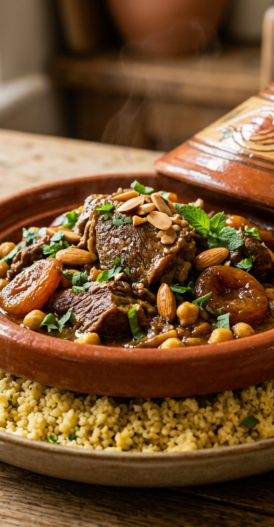 Moroccan Lamb Tagine with Apricots