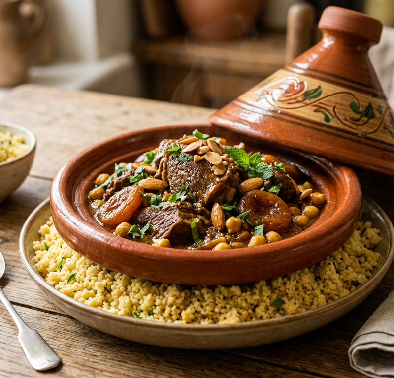 Moroccan Lamb Tagine with Apricots