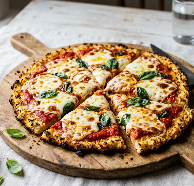 Cauliflower Crust Margherita Pizza