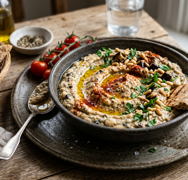 Smoky Eggplant and White Bean Dip