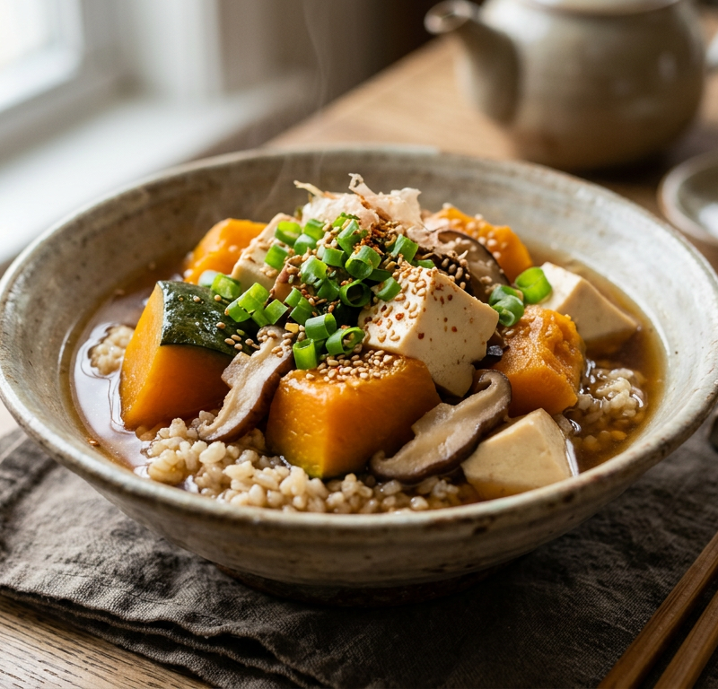 Kabocha & Tofu Nimono Simmer Bowl